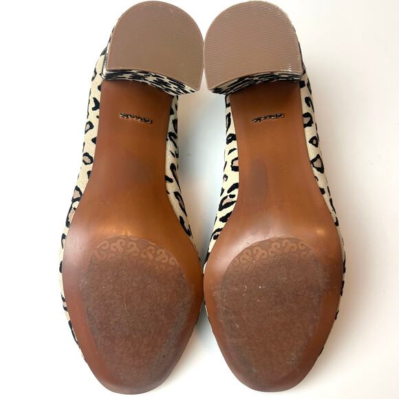 Linea Paolo Brooke Block Heel Leopard Cheetah Pumps Animal Print Heels Sz 10.5 - Picture 8 of 9